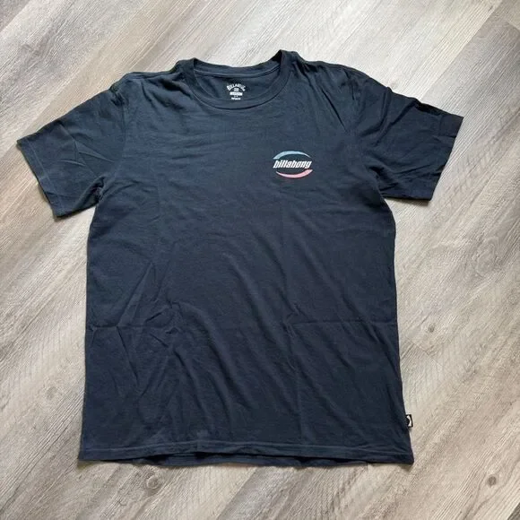 Billabong Short Sleeve Navy Blue Logo Graphic Tee Men’s Large - Picture 4 of 8